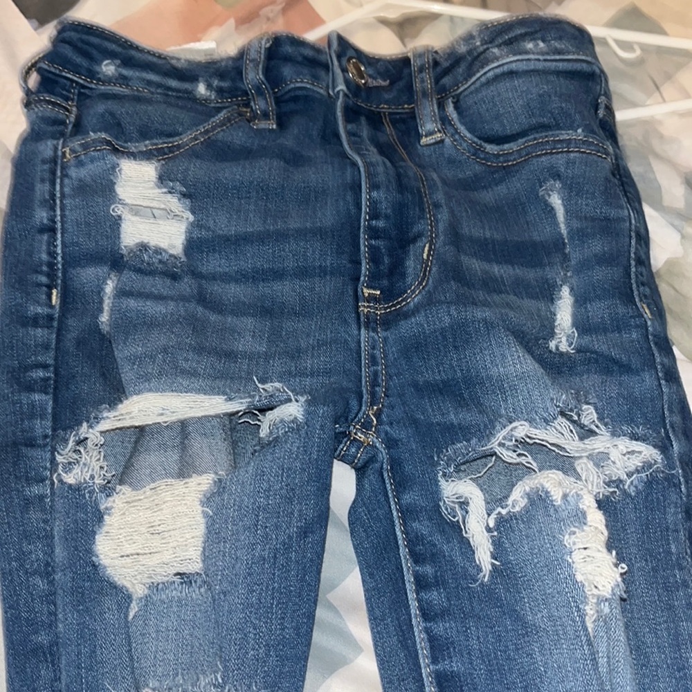 Distressed jeans